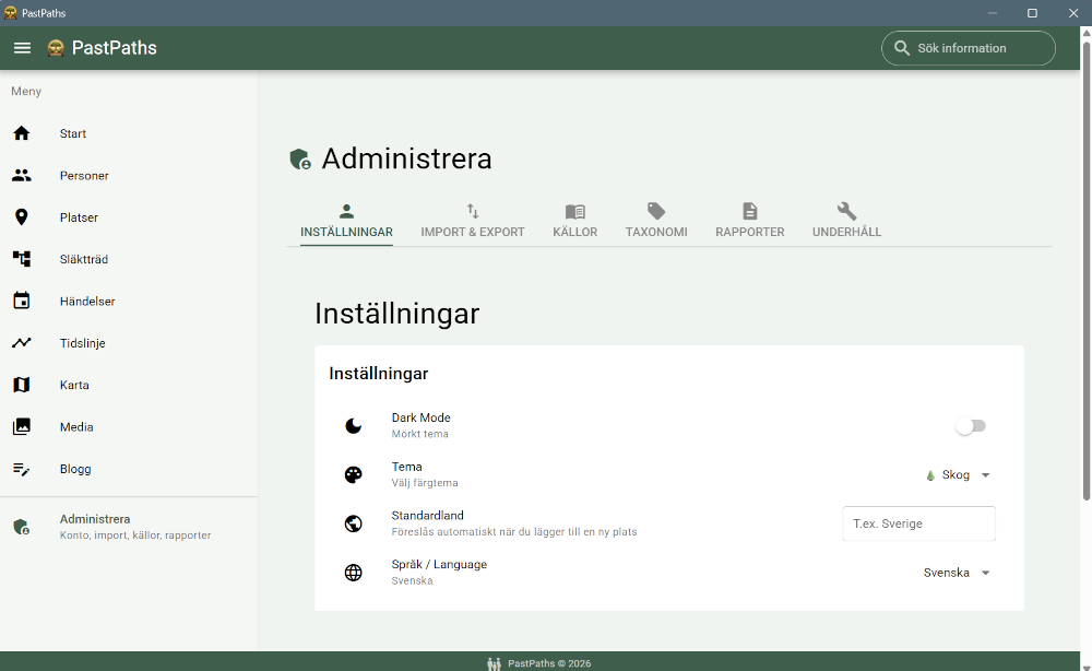 Inställningar
