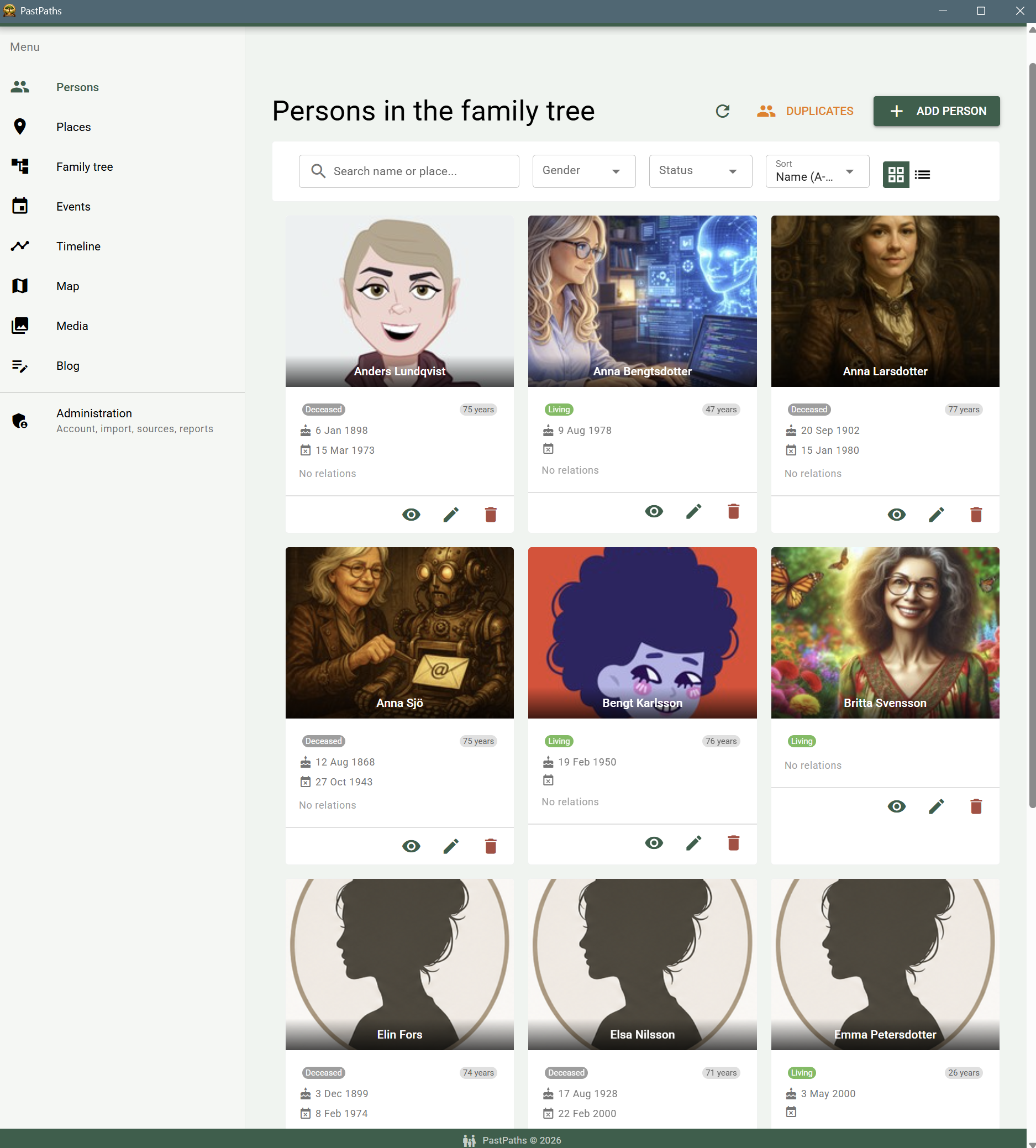 The home page
