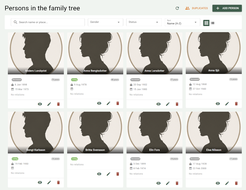 The home page